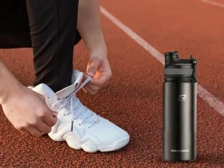 ROCKBROS Stainless Steel Insulated Water Bottle with Straw