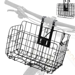ROCKBROS Sturdy Folding Bike Basket Easy Install for Scooter, Mountain Bike Beach Cruiser