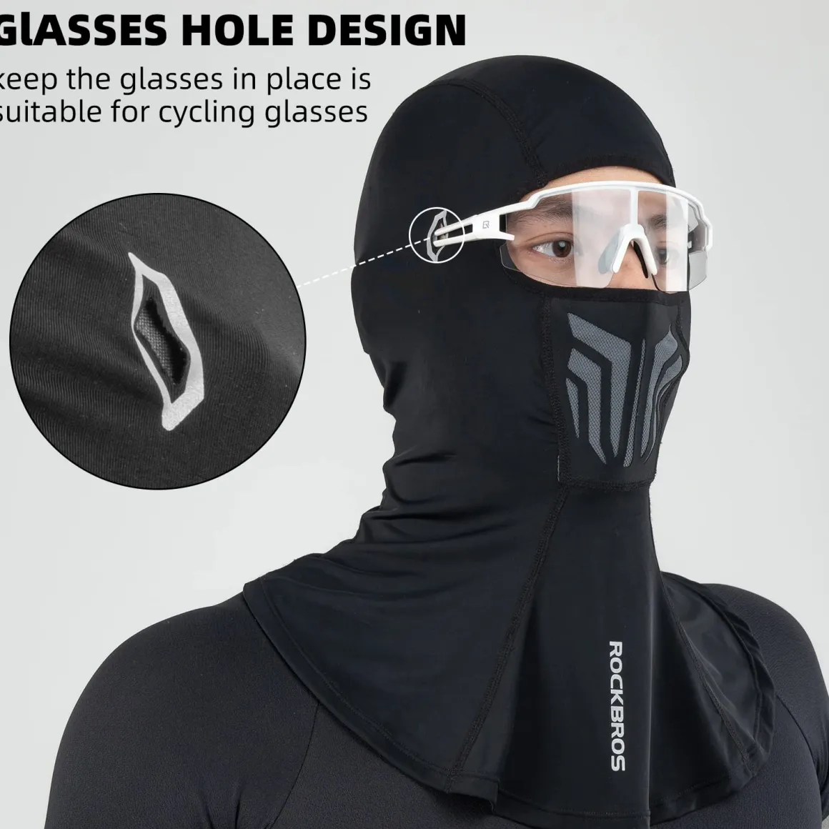 ROCKBROS Summer Balaclava Cooling Face Mask Cover Ice Silk Neck Gaiter