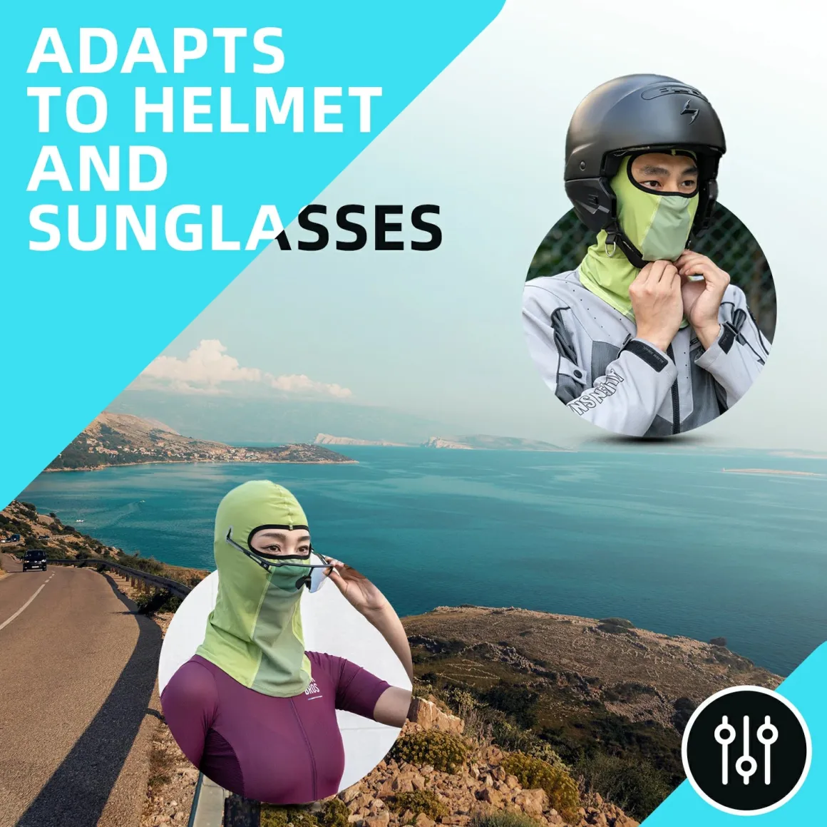 ROCKBROS Summer Balaclava Face Mask Cooling Neck Gaiter Breathable Face Covering
