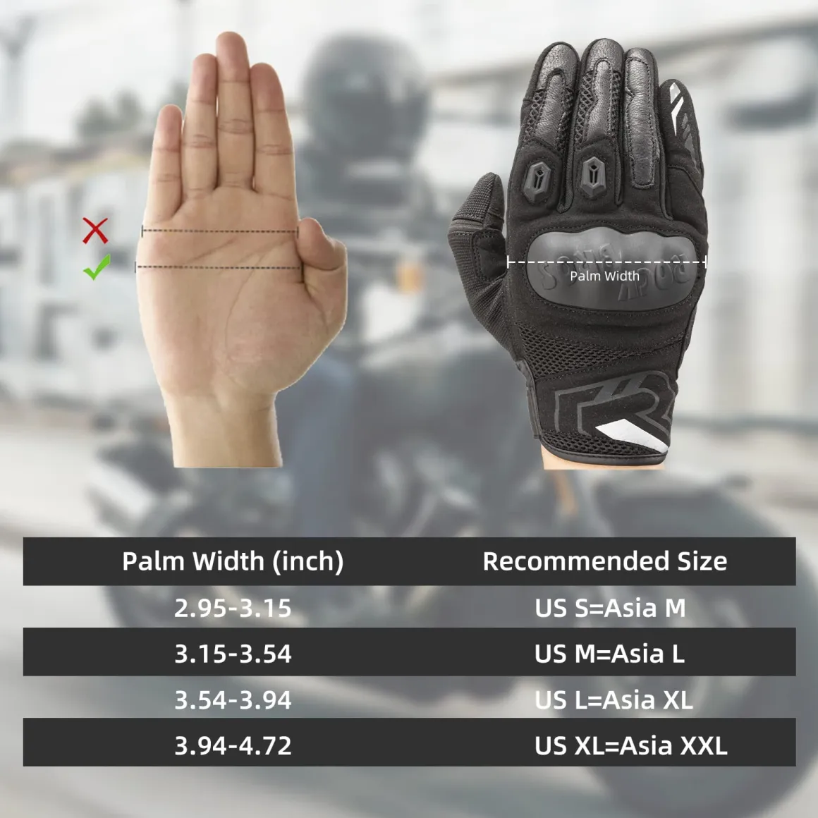 ROCKBROS Summer Motorcycle Gloves - Breathable, Touchscreen Hard Knuckle Gloves for Men Women