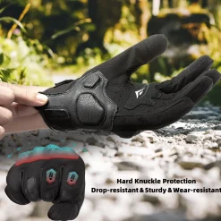 ROCKBROS Summer Motorcycle Gloves - Breathable, Touchscreen Hard Knuckle Gloves for Men Women