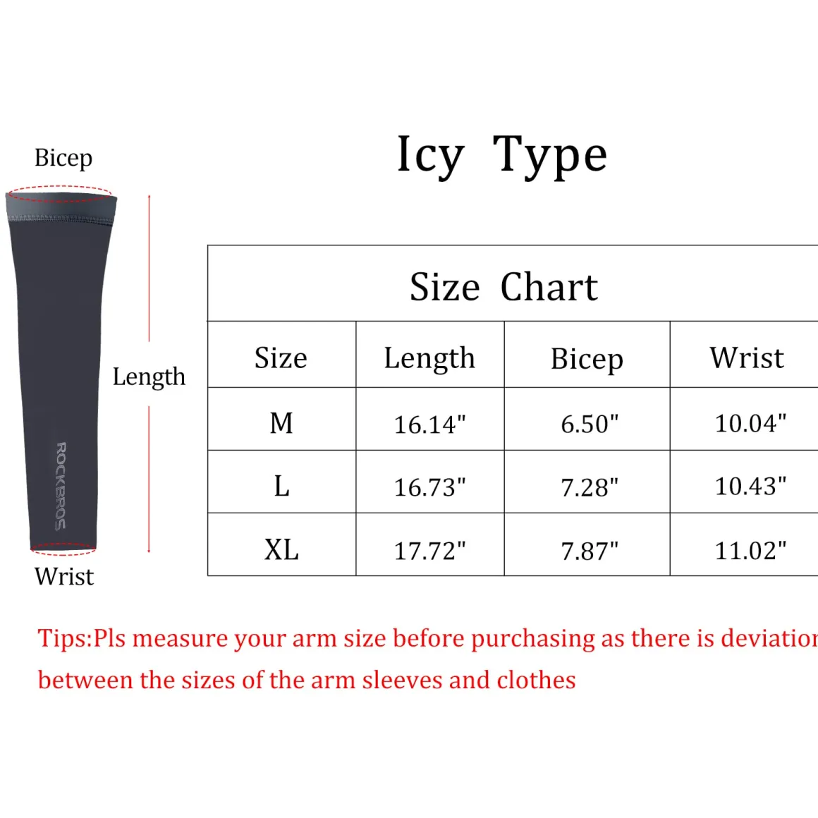 ROCKBROS Sun Protection Arm Sleeves Cooling for Running Golf Fishing Cycling