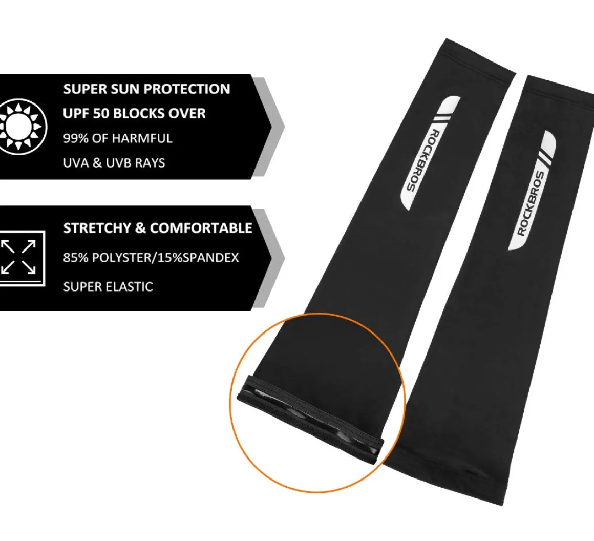 ROCKBROS Sun Protection Arm Sleeves Cooling for Running Golf Fishing Cycling