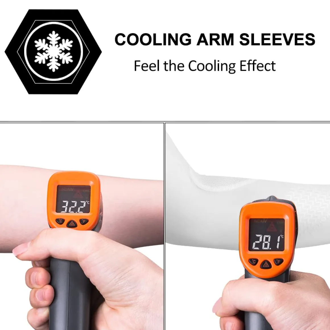 ROCKBROS Sun Protection Arm Sleeves Cooling for Running Golf Fishing Cycling