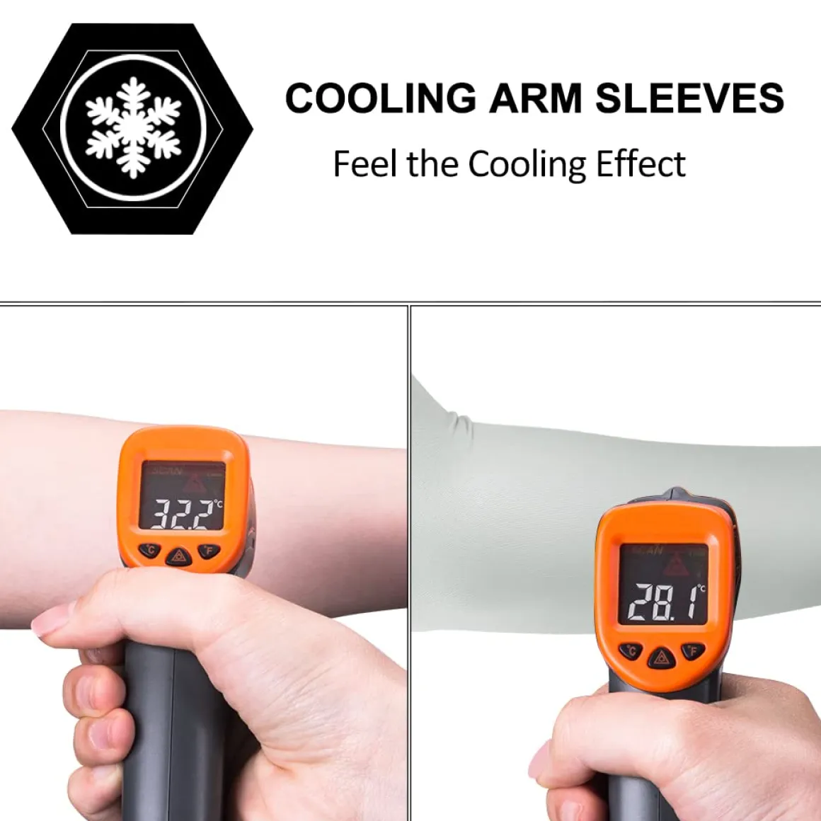 ROCKBROS Sun Protection Arm Sleeves Cooling for Running Golf Fishing Cycling