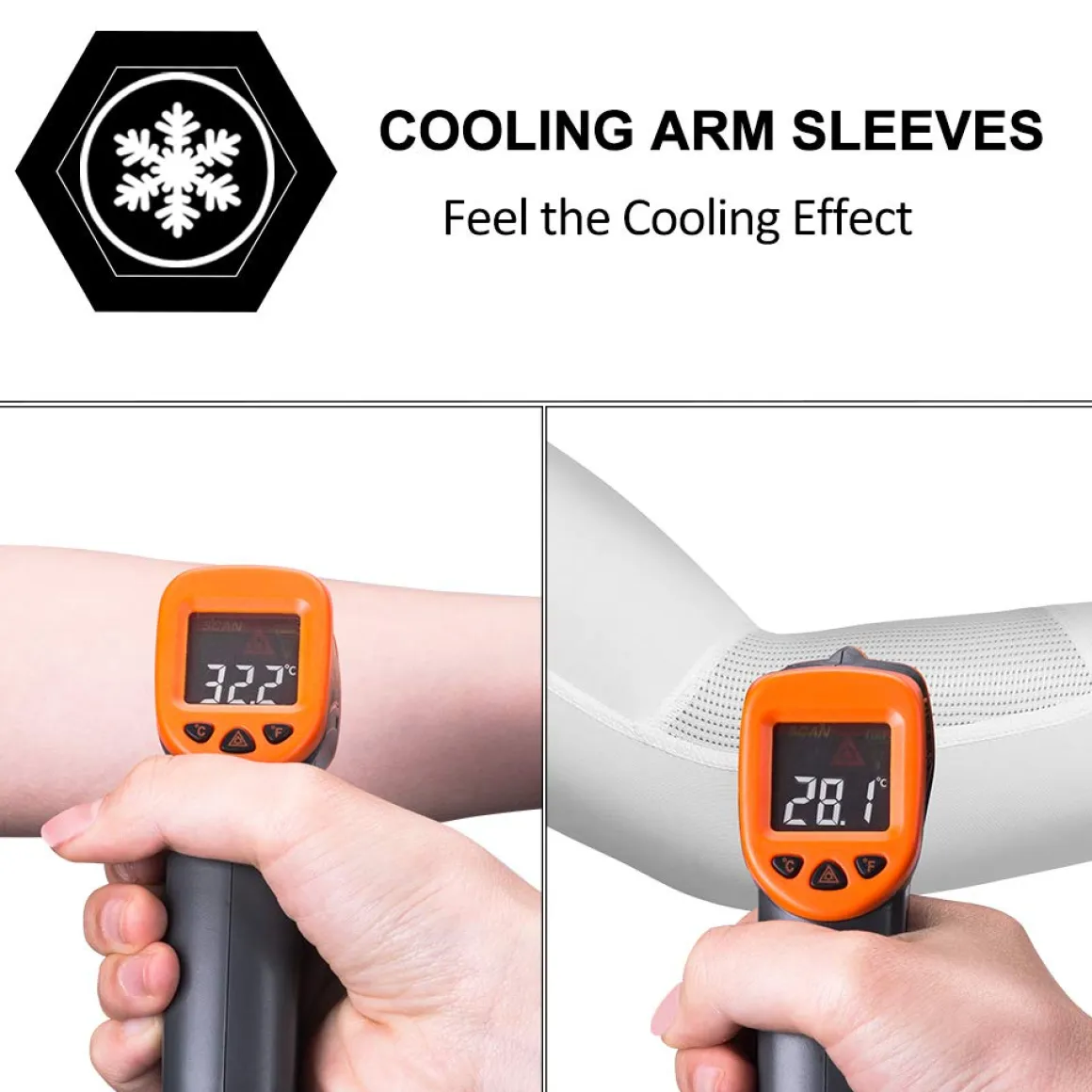 ROCKBROS Sun Protection Arm Sleeves Cooling for Running Golf Fishing Cycling