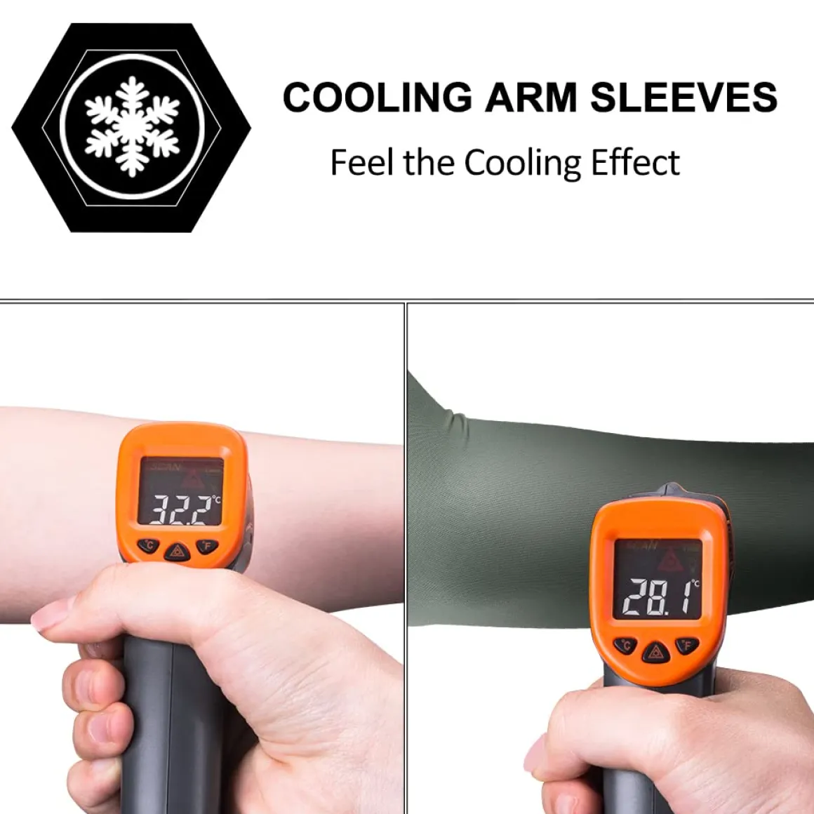 ROCKBROS Sun Protection Arm Sleeves Cooling for Running Golf Fishing Cycling