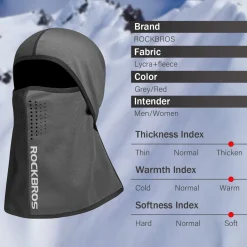 ROCKBROS Thermal Fleece Balaclava with Airholes, Windproof Helmet