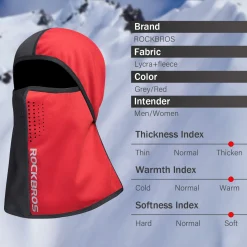 ROCKBROS Thermal Fleece Balaclava with Airholes, Windproof Helmet