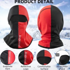 ROCKBROS Thermal Fleece Balaclava with Airholes, Windproof Helmet