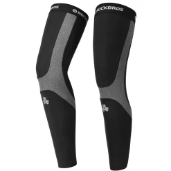 ROCKBROS Thermal Fleece Cycling Running Leg Warmers, Non-Slip Long Leg Sleeves for Winter