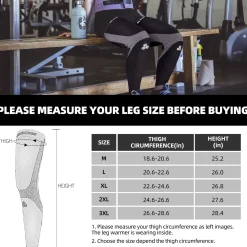 ROCKBROS Thermal Fleece Cycling Running Leg Warmers, Non-Slip Long Leg Sleeves for Winter