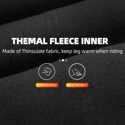 ROCKBROS Thermal Fleece Cycling Running Leg Warmers, Non-Slip Long Leg Sleeves for Winter