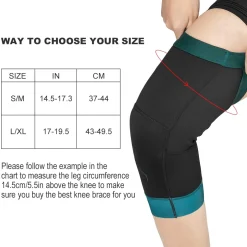 ROCKBROS Thermal Knee Warmer Men Anti-Slip Knee Brace Sleeves for Winter Cycling Basketball