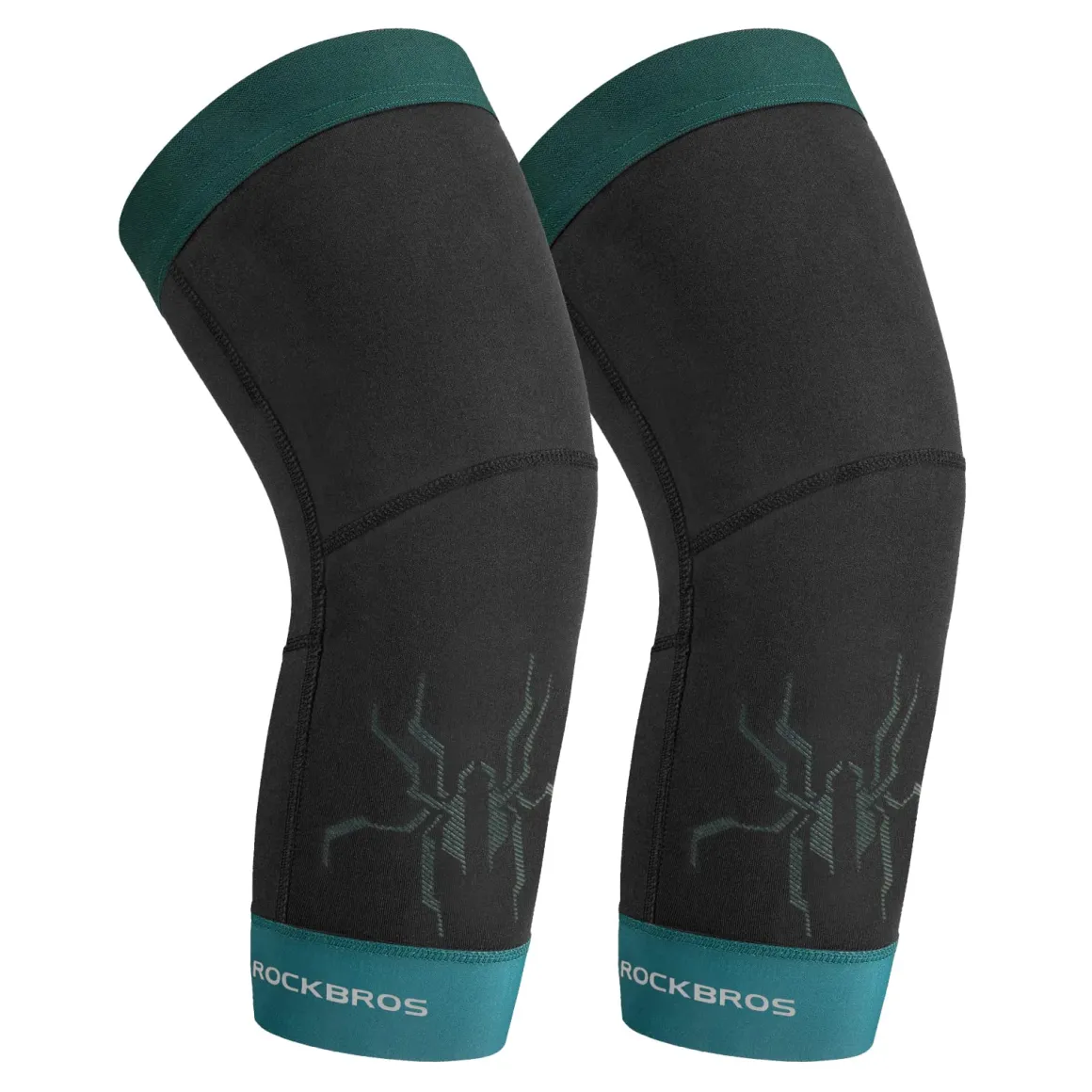 ROCKBROS Thermal Knee Warmer Men Anti-Slip Knee Brace Sleeves for Winter Cycling Basketball