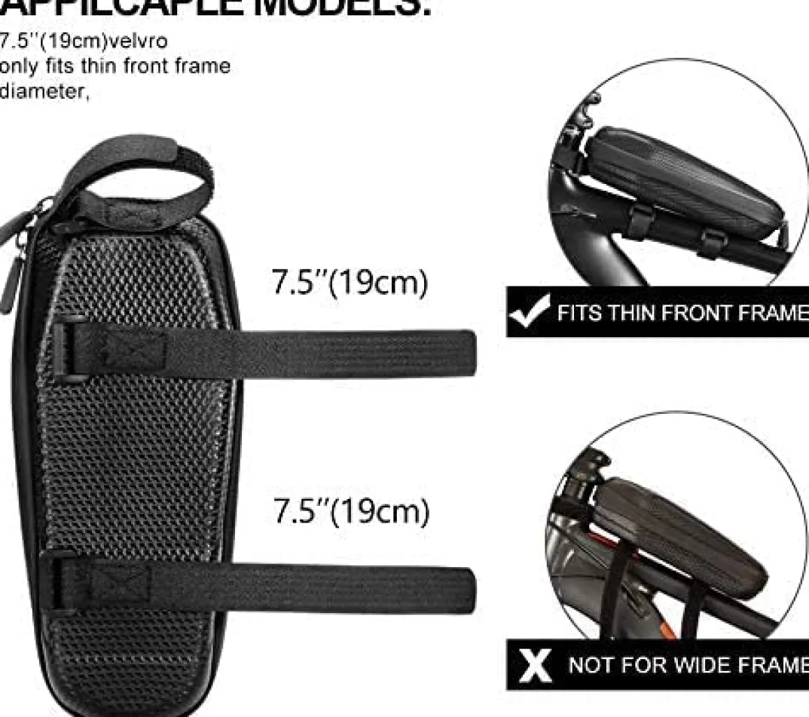 ROCKBROS Top Tube Bike Bag Bike Front Frame Bag EVA Bicycle Bag Below 6.2"/6.5"