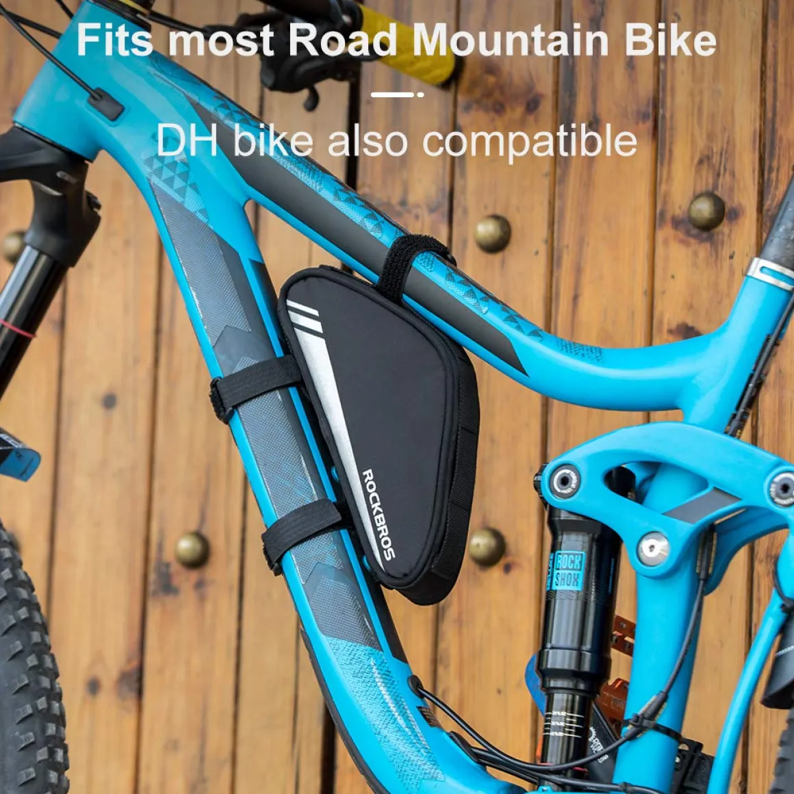 ROCKBROS Triangle Bike Frame Bag 0.7L Road & Mountain Bike Storage Pouch