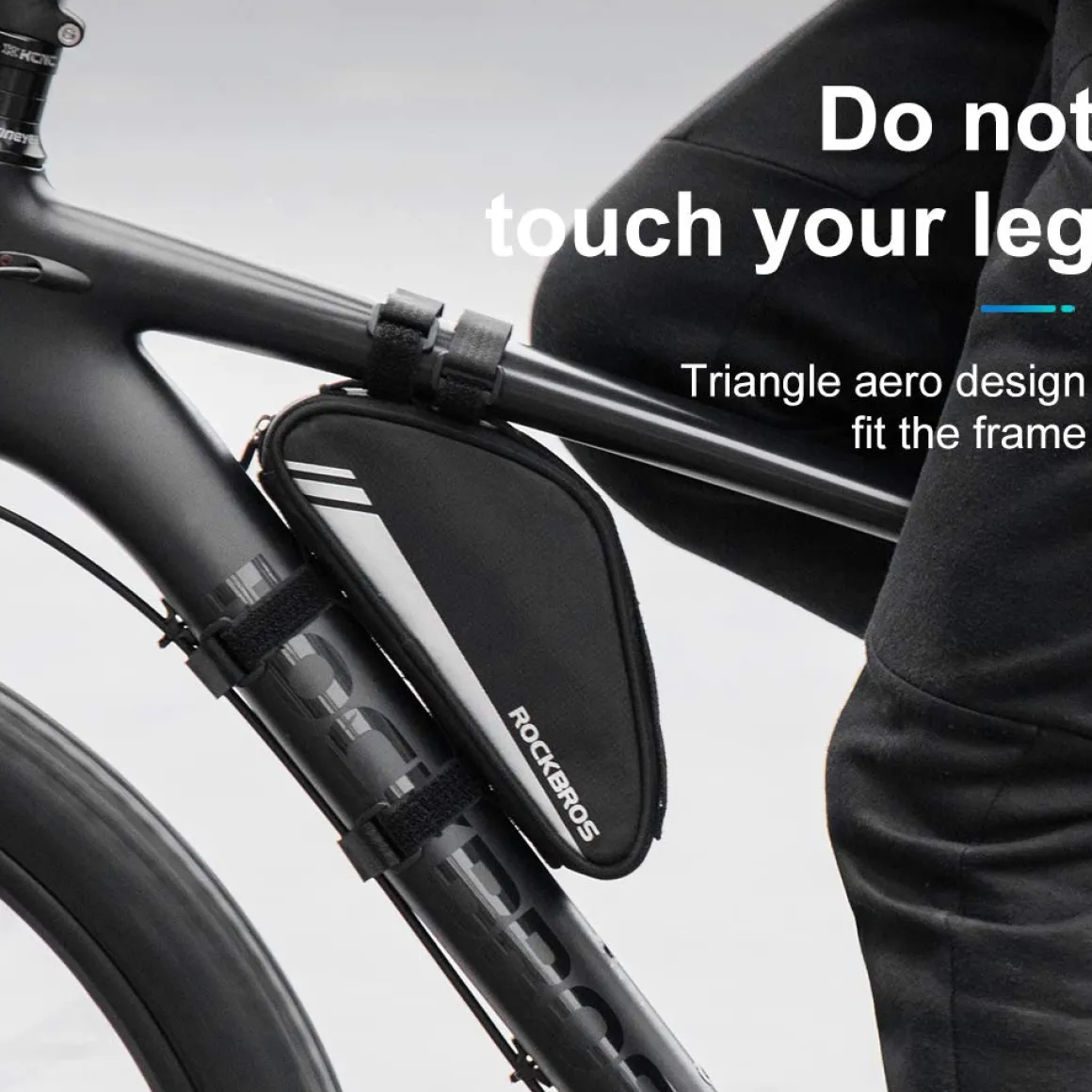 ROCKBROS Triangle Bike Frame Bag 0.7L Road & Mountain Bike Storage Pouch
