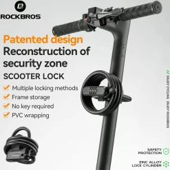 ROCKBROS U-Lock and Cable Scooter Bike Lock