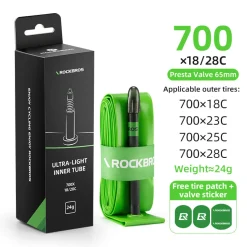 ROCKBROS Ultra-Light TPU Puncture-Resistant Inner Tube 24g 700x18/28C