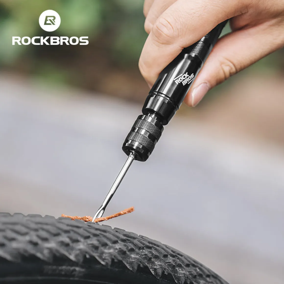 ROCKBROS Vacuum Aluminum Alloy Tire Repair Tool Compact Portable