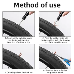 ROCKBROS Vacuum Aluminum Alloy Tire Repair Tool Compact Portable