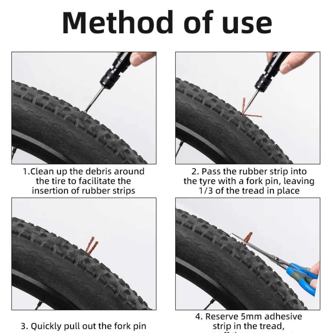 ROCKBROS Vacuum Aluminum Alloy Tire Repair Tool Compact Portable