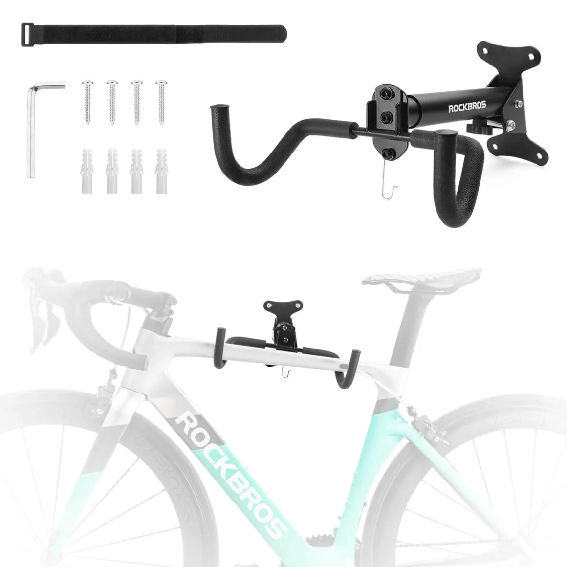 ROCKBROS Wall-Mounted Bike Holder 33 lb Capacity