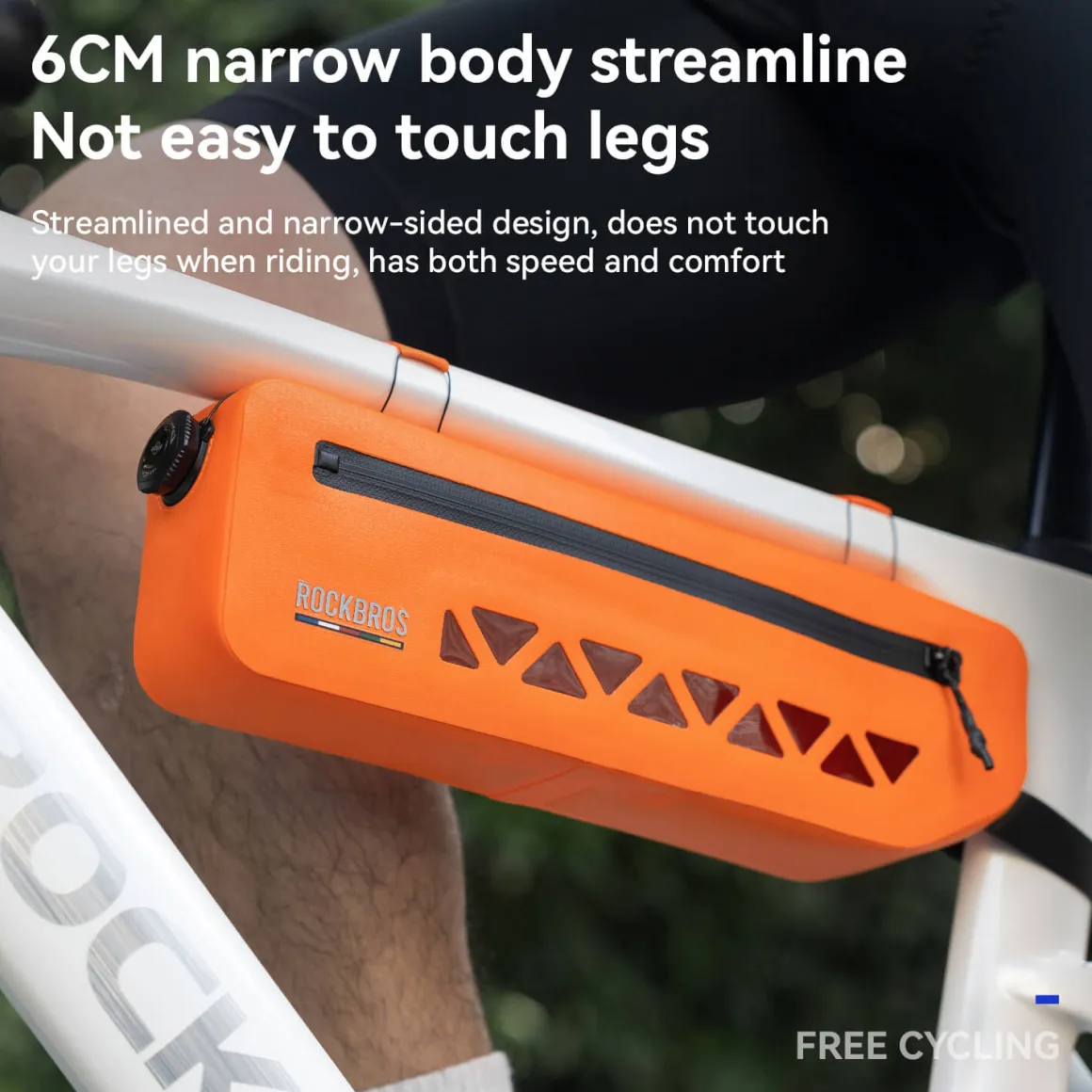 ROCKBROS 100% Waterproof Bike Frame Bag 1.7L Road-to-Sky