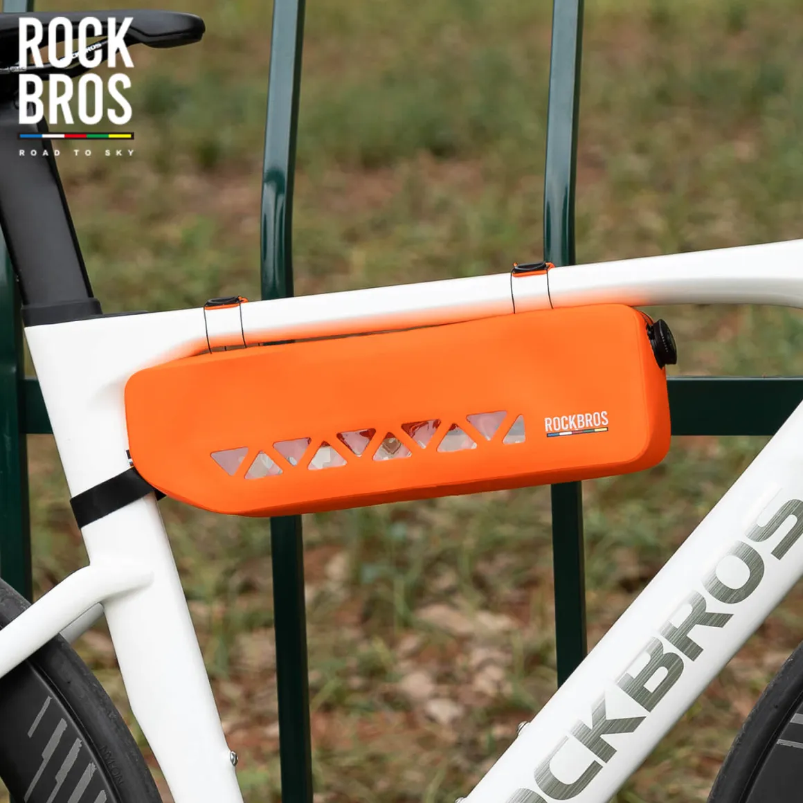ROCKBROS 100% Waterproof Bike Frame Bag 1.7L Road-to-Sky