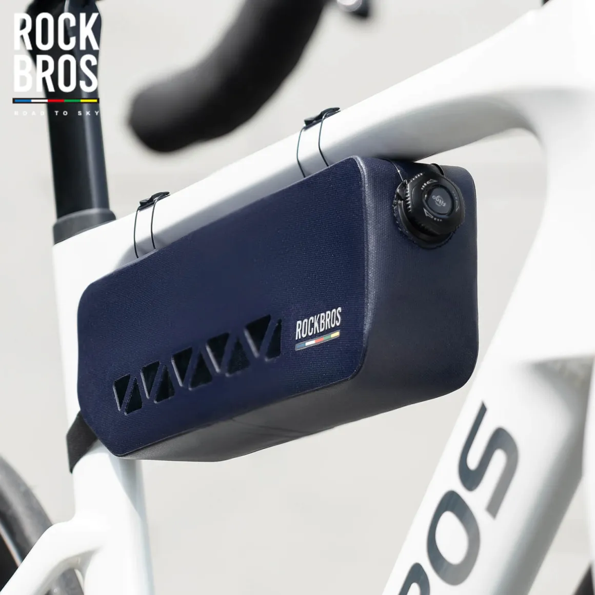 ROCKBROS 100% Waterproof Bike Frame Bag 1.7L Road-to-Sky