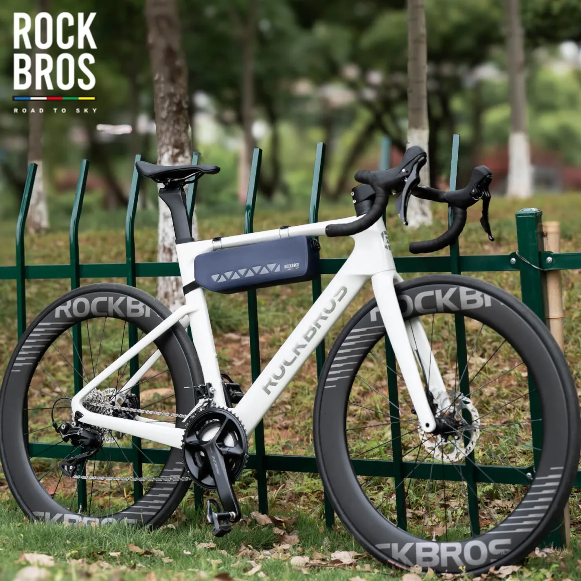 ROCKBROS 100% Waterproof Bike Frame Bag 1.7L Road-to-Sky