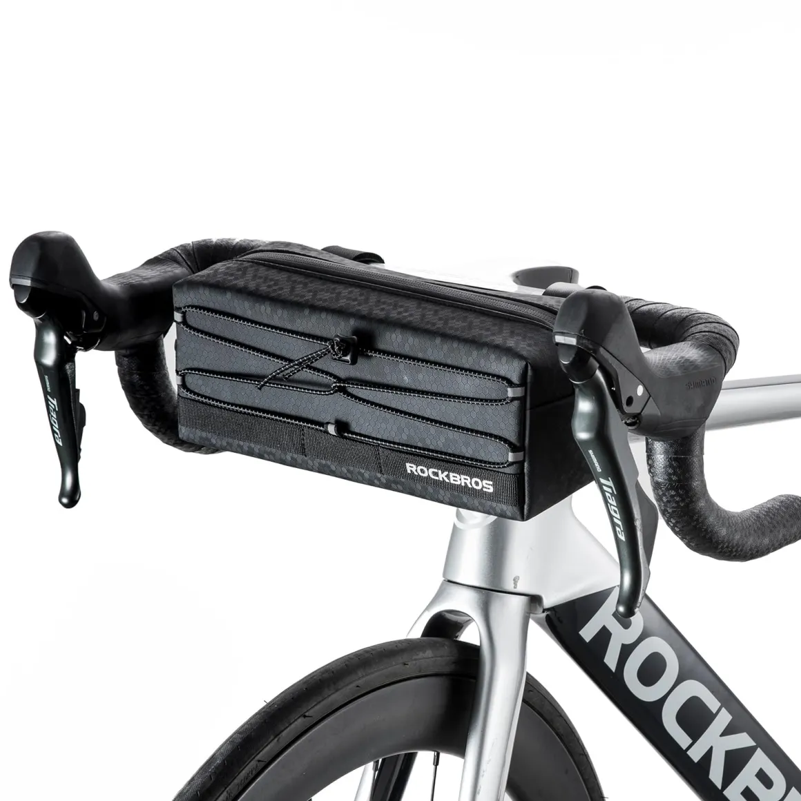 ROCKBROS Waterproof Bike Handlebar Bag Front Frame Storage Bag with Shoulder Strap