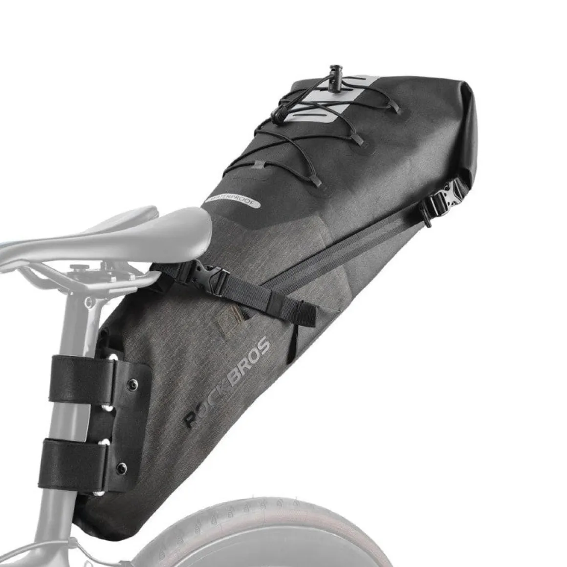 ROCKBROS Waterproof Bikepacking Saddle Bag 14L Adjustable Capacity Easy Install