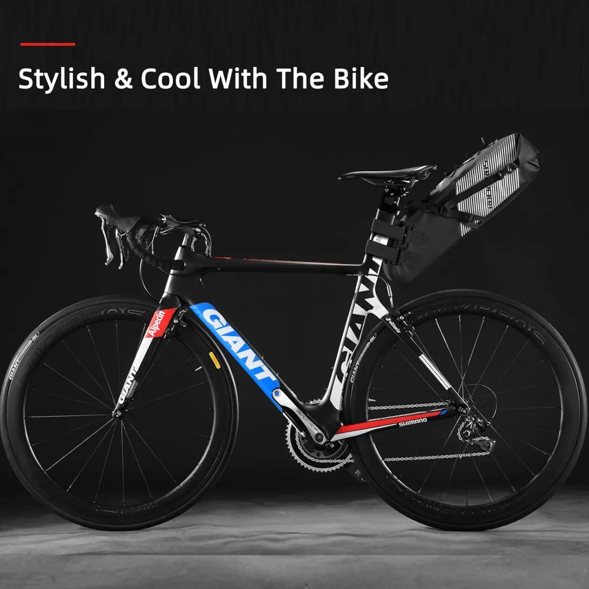 ROCKBROS Waterproof Bikepacking Saddle Bag 14L Adjustable Capacity Easy Install