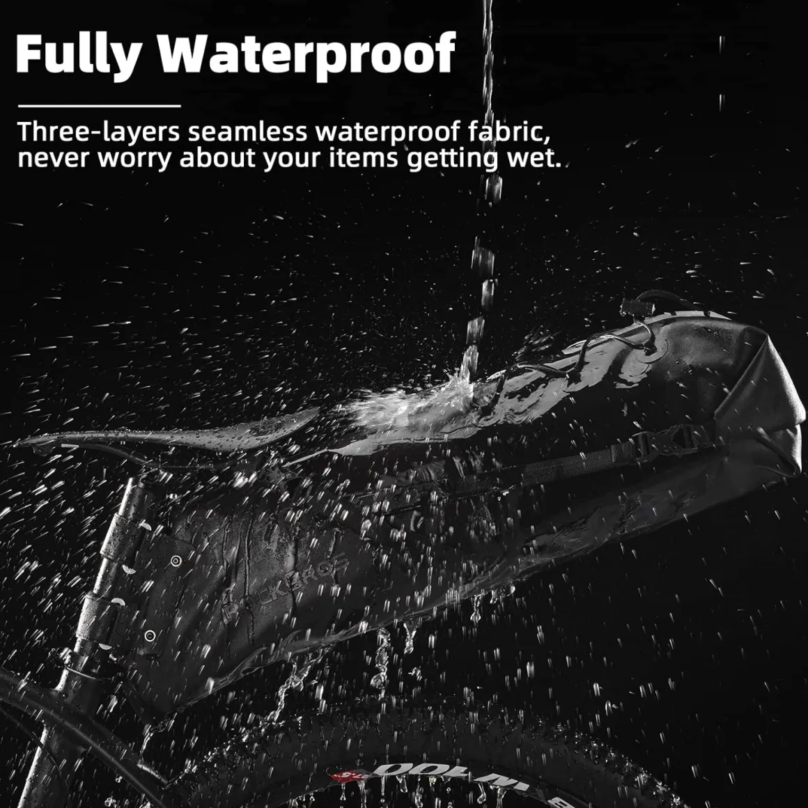 ROCKBROS Waterproof Bikepacking Saddle Bag 14L Adjustable Capacity Easy Install