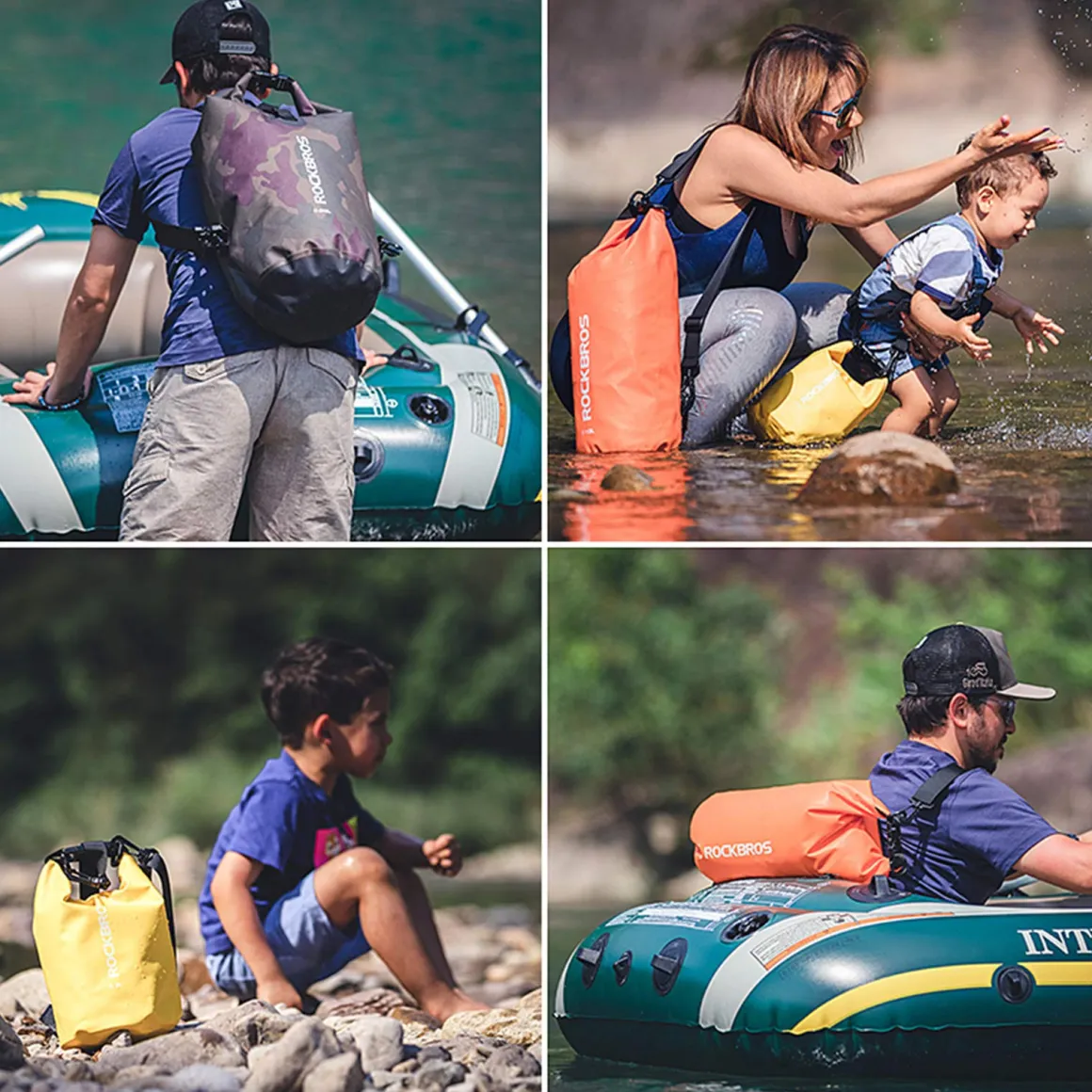 ROCKBROS Waterproof Dry Bag Heavy Durable Beach Backpack 2L 5L 10L 20L 30L Floating Dry Sack
