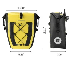 ROCKBROS Waterproof 27L Large Capacity Bike Rear Rack Bicycle Pannier Bag Waterproof