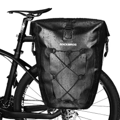 ROCKBROS Waterproof 27L Large Capacity Bike Rear Rack Bicycle Pannier Bag Waterproof