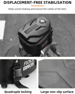 ROCKBROS Waterproof Tail Motorcycle Tail Rear Seat Bag 12.5L Storage Backpacks Hard Shell