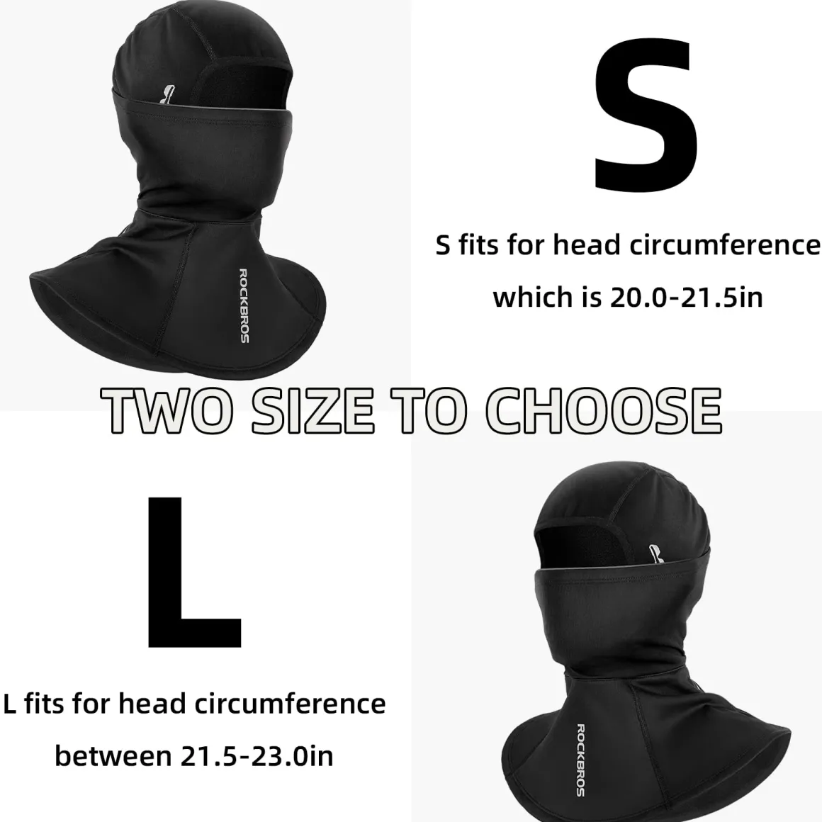 ROCKBROS Windproof Ski Mask for Men, Breathable Motorcycle Mask