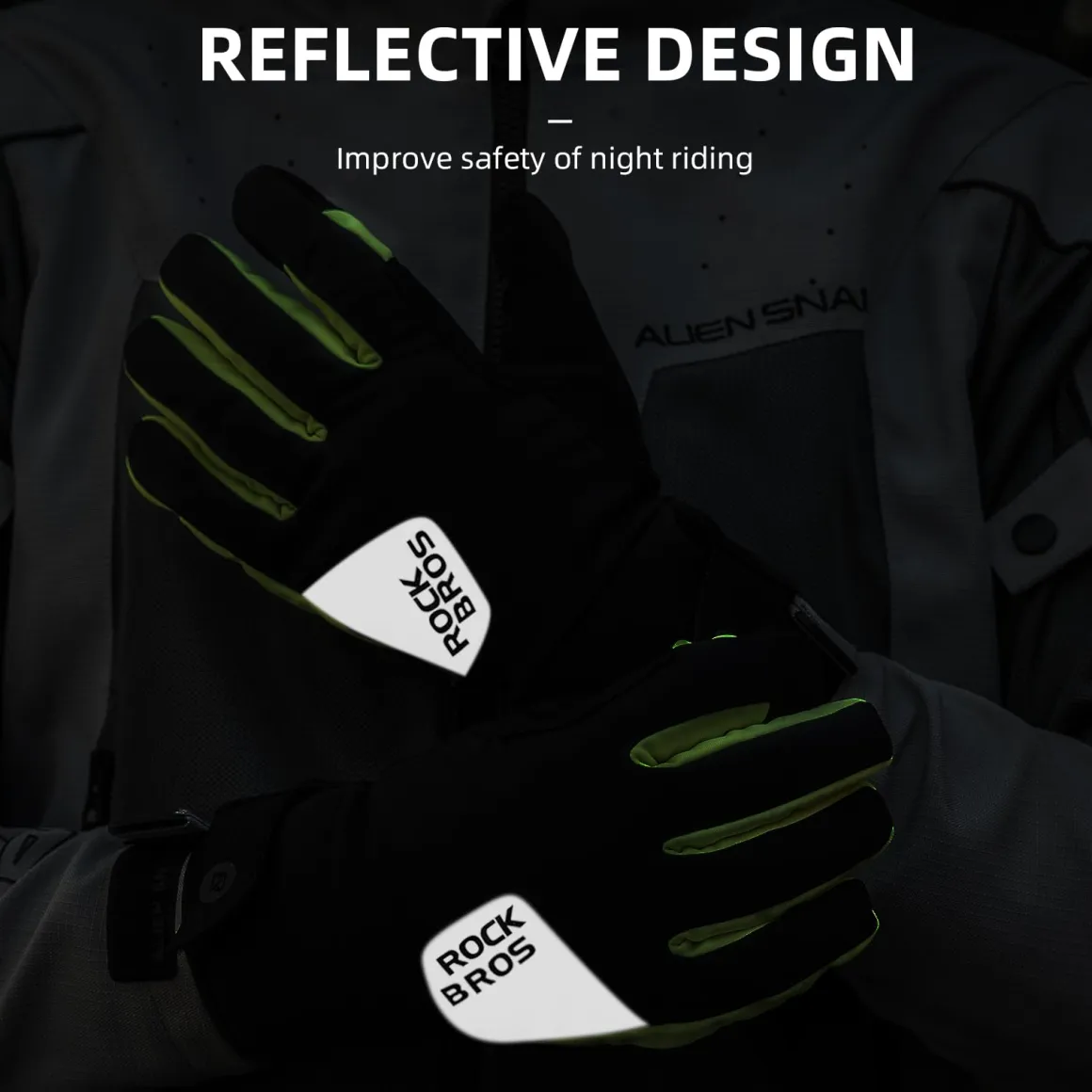 ROCKBROS Windproof Winter Cycling Padded Thermal Gloves for Men Women