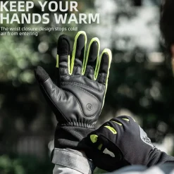 ROCKBROS Windproof Winter Cycling Padded Thermal Gloves for Men Women