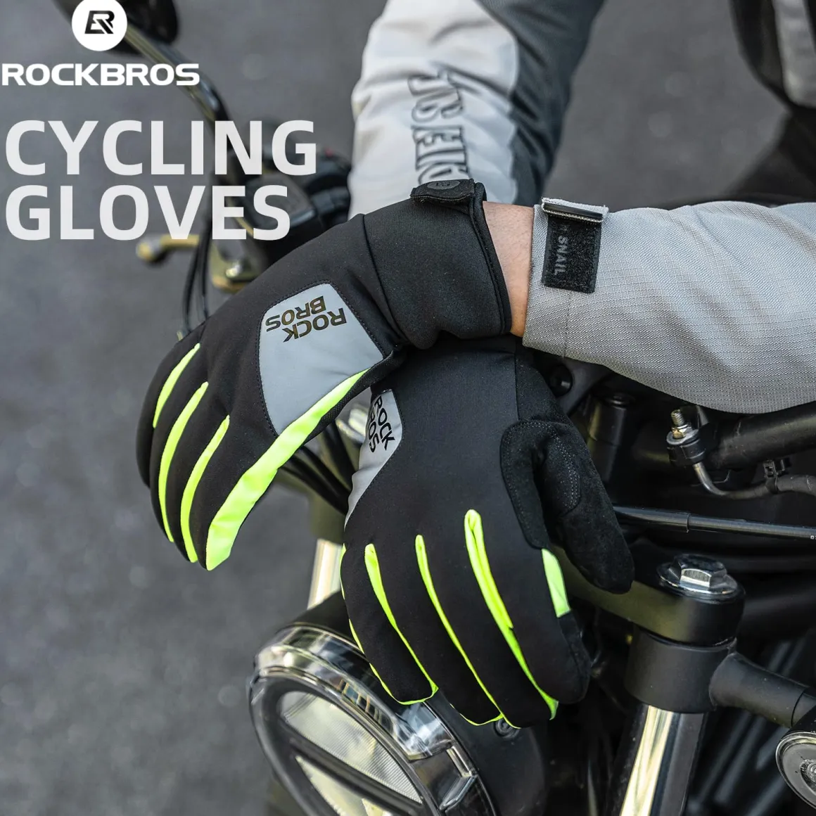 ROCKBROS Windproof Winter Cycling Padded Thermal Gloves for Men Women