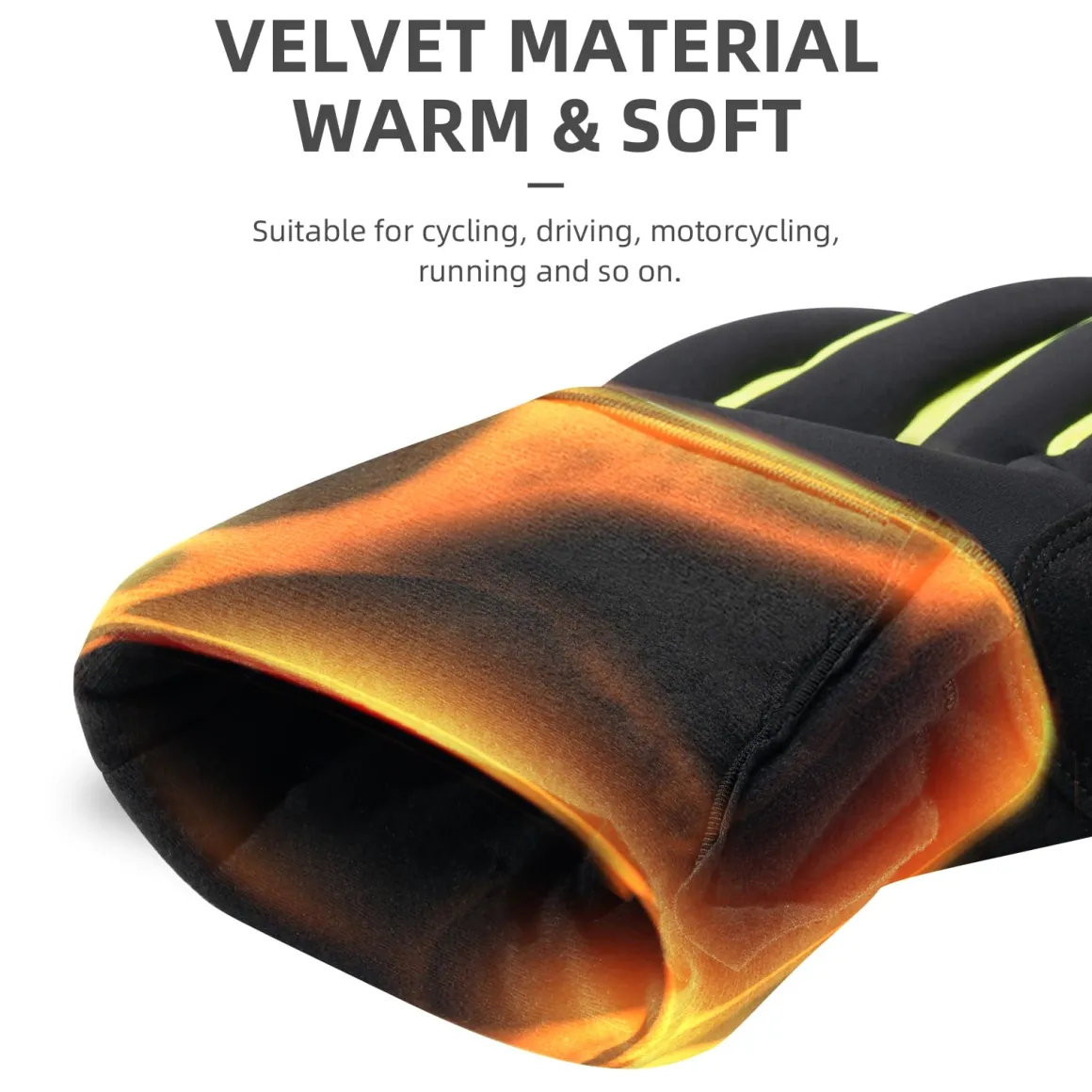 ROCKBROS Windproof Winter Cycling Padded Thermal Gloves for Men Women