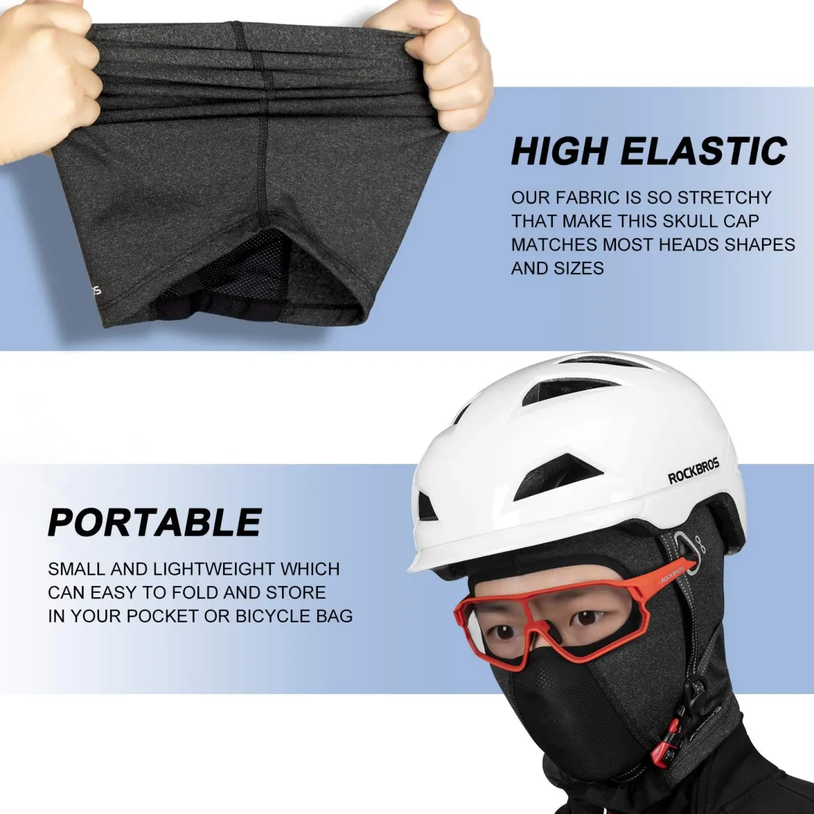 ROCKBROS Winter Balaclava Ski Mask with Glasses Holes for Men Women