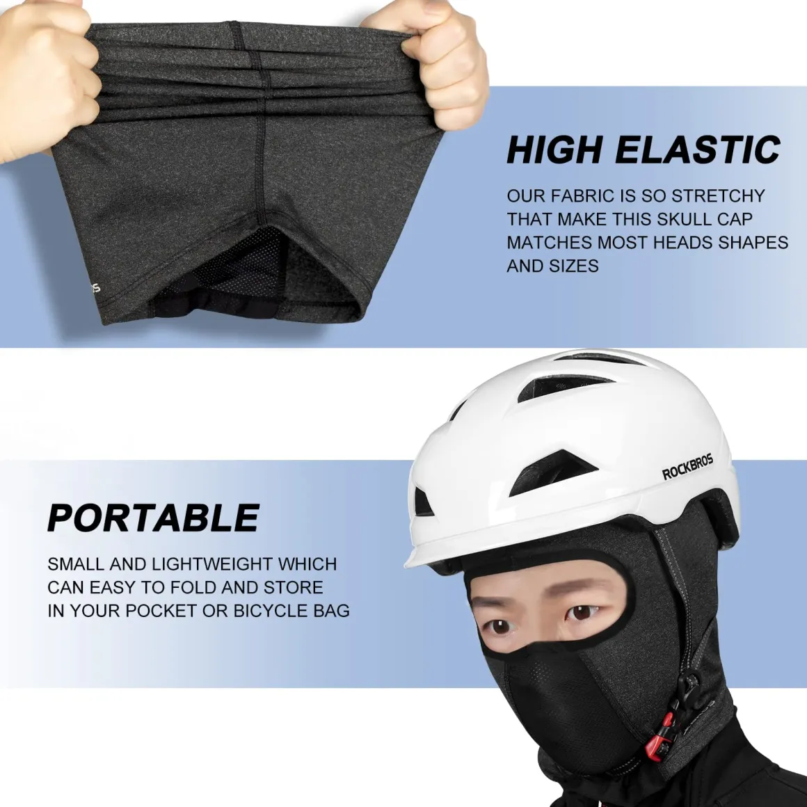 ROCKBROS Winter Balaclava Ski Mask with Glasses Holes for Men Women