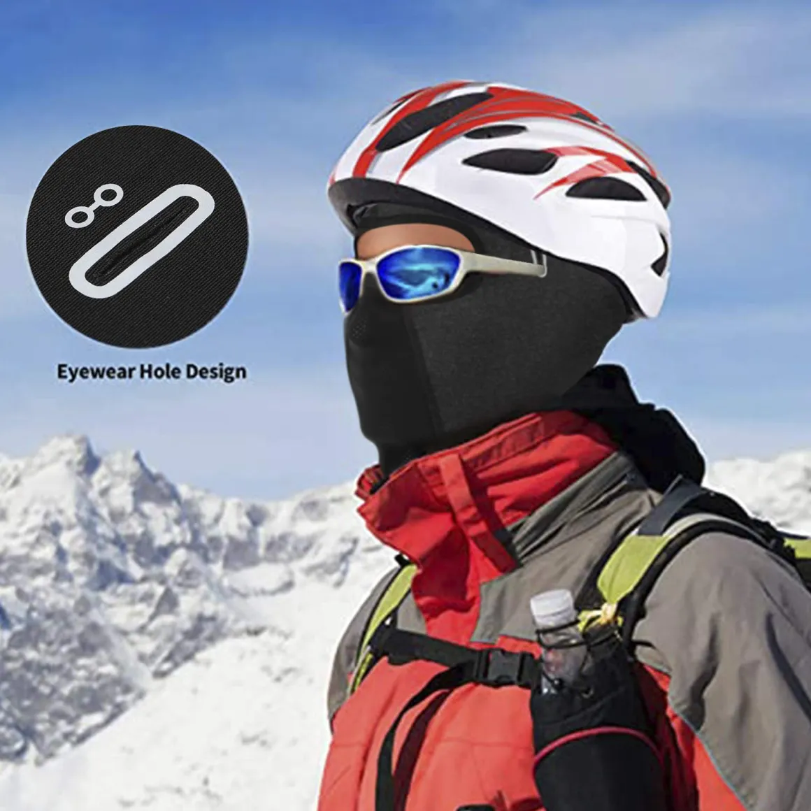 ROCKBROS Winter Balaclava Ski Mask with Glasses Holes for Men Women