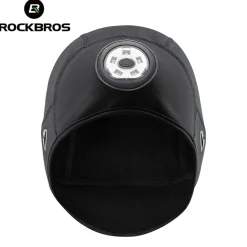 ROCKBROS Winter Bike Skull Cap Thermal Cycling Helmet Liner Headwear with Light